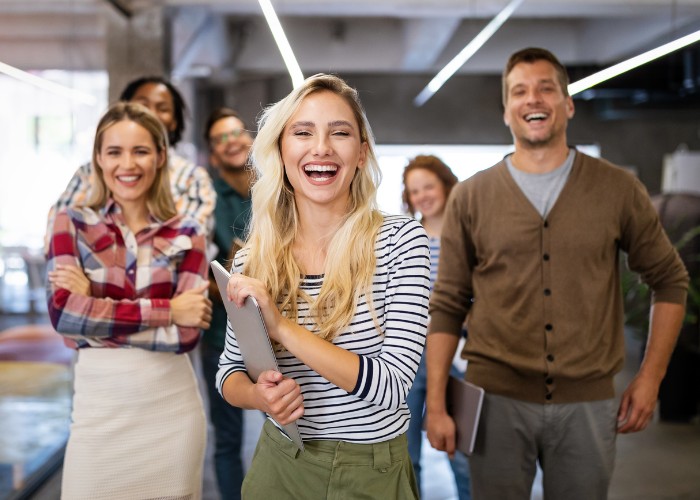Empleados felices